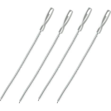 4 brosses de canalisation, acier/nylon/ABS, flexible, pour évier (1/5)