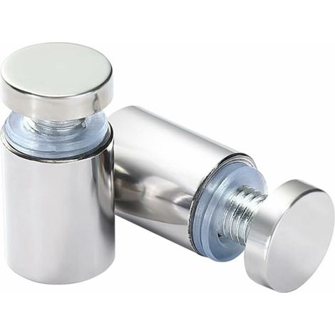 20x Vis d'écartement, verre publicité Axe entretoise Boulon Fix Verre standoff publicité, acier Inox, 12X40mm, avec accessoires de montage à vis (1/4)