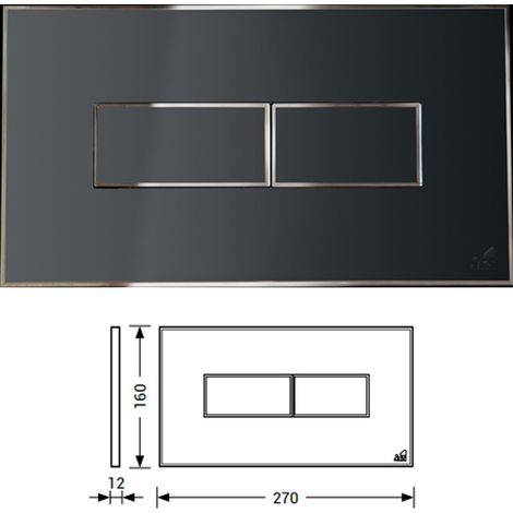 Placca Di Comando TODINI Aggancio Meccanico Compatibile Con Cassette Della Linea IDEA In Abs e Ple x iglas Antracite