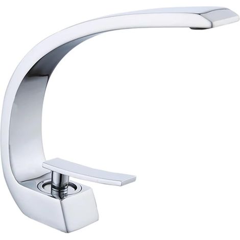 Robinet cascade pour vasque noir monocommande eau froide (1/5)