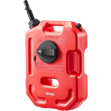 Transport de carburant en sécurité, bidon essence 10 L étanche avec verrouillage antivol et débit 15 L/min (1/5)