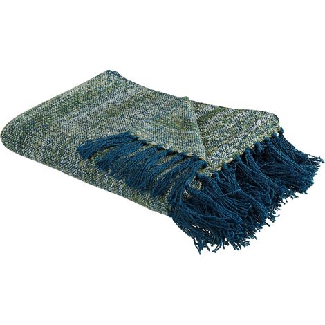 Coperta acrilico verde acqua nappe soggiorno camera da letto 130 x 170 cm Paire