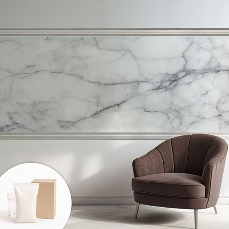 Newroom Tapete Dekorative Vliestapete mit Kleber Modern für Wohnzimmer Schlafzimmer Marmorierte Eleganz 250x104 cm (1/5)