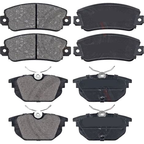 KIT PASTIGLIE FRENO ANTERIORI E POSTERIORI compatibile con FORD FOCUS, TRE VOLUMI, TURNIER(DAW, DBW, DFW, DNW) / PASTIGLIE FRENANTI AUTO OEM FDB1318 FDB1318B,FDB1319 FDB1319B / SOSTITUZIONE DIRETTA /