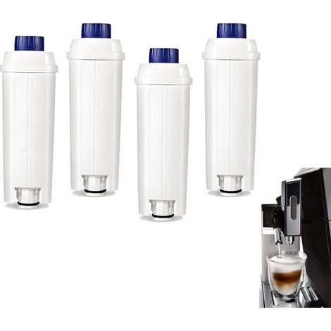 Cartouche filtrante 4 pièces pour machine à café - Détartrant - Améliore le goût du café - Convient aux cartouches filtrantes Delonghi pour machines à café DLSC002, Esam Etam, EC680 et Bco410/420, Ec6 (1/5)