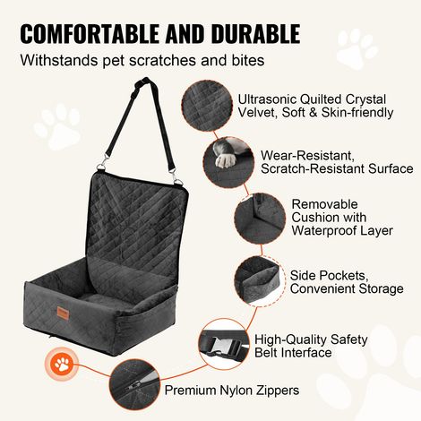 Siège auto pour chiens petits et moyens 18 kg siège rehausseur (1/5)