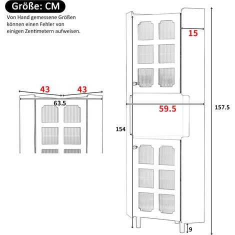 Schwarzer Eck-Schrank mit Lackschicht & LED-Beleuchtung – Multifunktionale Ecken-Kommode für Wohnzimmer, Bücherregal, Badezimmer, Schlafzimmer, Esszimmer, MDF-Platte mit schwarzer Lackoberfläche (1/5)