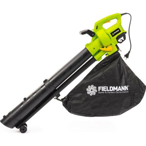 Souffleur aspirateur broyeur électrique FIELDMANN FZF 4005-E - 3000 W - Vitesse d'air 270 km/h réglable - Sac 45 L - Noir/Vert (1/5)