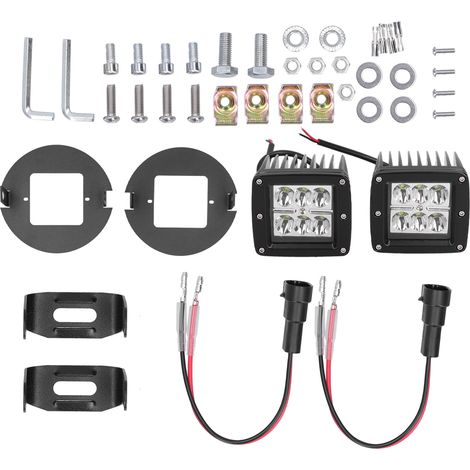Nebelscheinwerfer-Montagehalterungen mit Adapterkabelbaum und 2 LEDs, kompatibel mit Tundra/Tacoma/Sequoia/Solara (1/5)