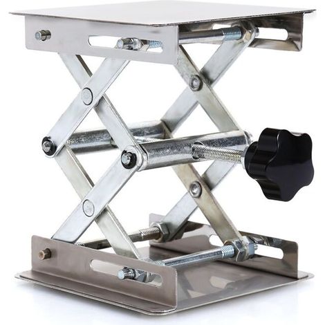 100x100mm Stainless Steel Lifting Platform, Scissor Lift Stand, Lab Lifter for Biological, Physical, and Chemical Experiments (1/5)
