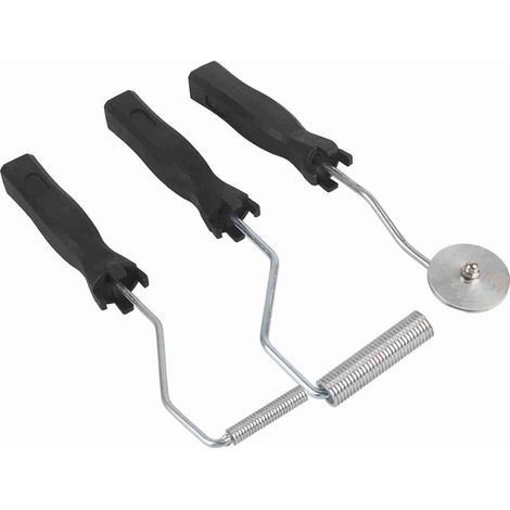 3PCS Outils Rouleaux en Fibre de Verre, Rouleau Debulleur Resine, Fibre de Verre d’Alliage d’Aluminium, Bubble Paddle Roller Kit (1/4)
