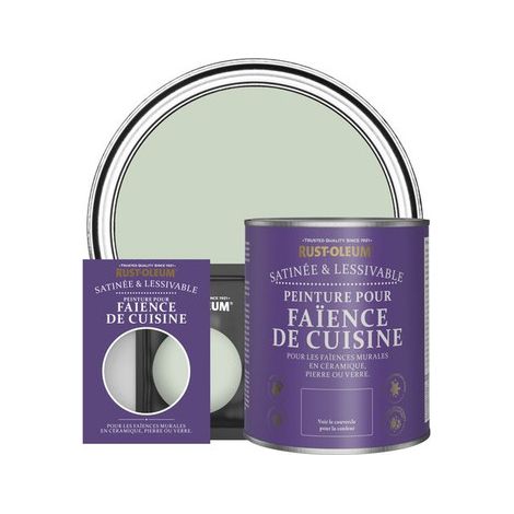 Peinture pour Faïence de Cuisine, Finition Satinée - Vert Laurier (1/3)
