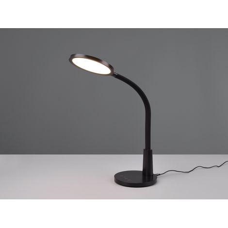 LED Schreibtischleuchte SALLY Flexibel TOUCH Dimmer Schwarz, Höhe 36cm (1/5)