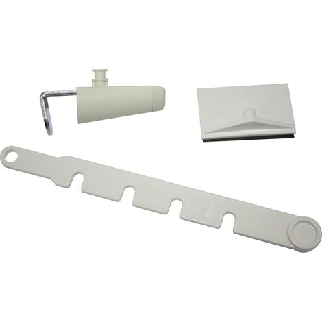 Serrure pour fenêtre oscillo-battante - pour Le réglage personnalisé des fenêtres oscillo-battantes - Plastique - Blanc 30220 10 x 4 x 1 cm (1/5)