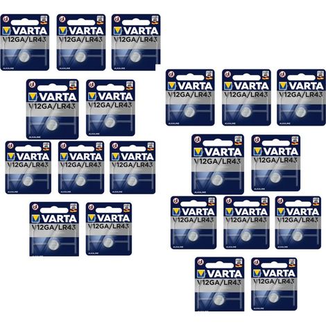 .20 piles Varta V12GA LR43.