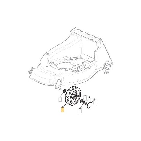 Rueda cortacésped de empuje modelos MAC48TB MAC53THC 381007383/0 STIGA