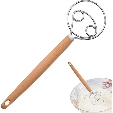 1 Fouet Cuisine, Acier Inoxydable 304, Poignée Ergonomique, Mélangeur Pâte, Pour Boulangerie Maison (1/5)