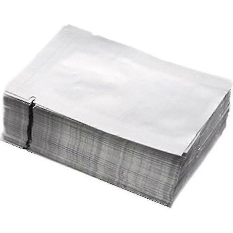 100 silberne Aluminium-Aufbewahrungsbeutel mit Frontöffnung, heißversiegelbar, 10 x 15 cm (1/4)