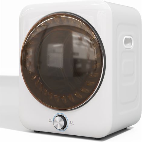 Mini-sèche-linge 3kg 1350W 8 programmes capteur NTC, 65 dB silencieux montage mural double filtre blanc