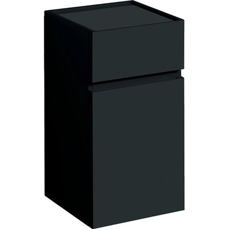 Geberit Renova Plan contenitori laterali ad un'anta e un cassetto: Larghezza 39cm, Altezza 70cm, Profondità 36cm, Grigio Vellutato / Laccato opaco