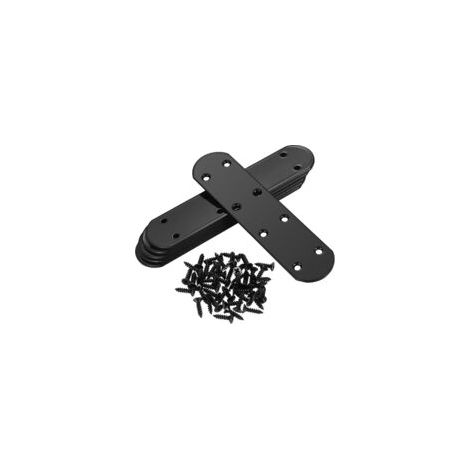 6 Stück flache Lochplatten, flache gerade Befestigungswinkel, flache Winkelverbinder, flache Eckverbinder aus Metall, Verbindungsplatten aus Metall, 164 x 39 x 2,8 mm – Crezuo
