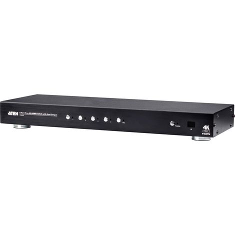 ATEN Switch HDMI True 4K de 4 puertos con salida dual (1/4)