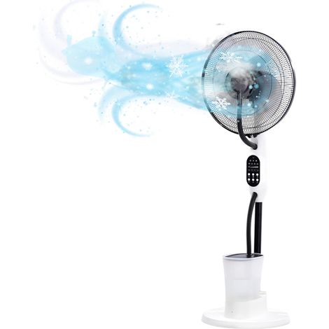 O'FRESH Ventilatore nebulizzatore interno silenzioso 125 cm con posizione notte