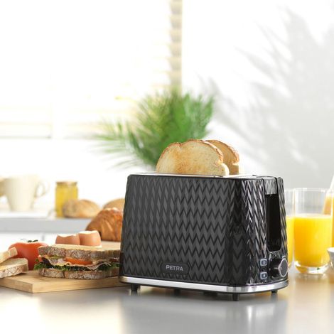 Vivax CHEVRON Toster noir 930 W 2 tranches