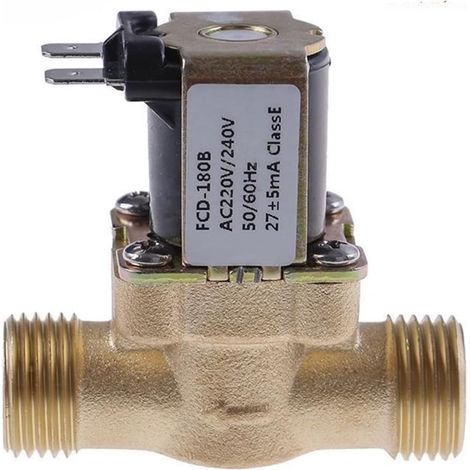 1 électrovanne électrique en laiton G1/2'' pour chauffe-eau (220 V CA) (1/5)