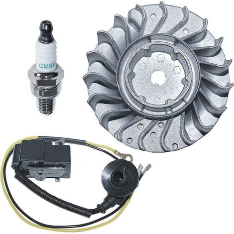 Kit de bobine d'allumage du roue volant avec bougie d'allumage pour Stihl MS251 MS 251C Remplacez 1143 400 1203 (1/4)