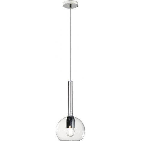 Lampadario moderno top light future 1155cr sp e27 led vetro pirex soffiato sospensione, vetro cristallo