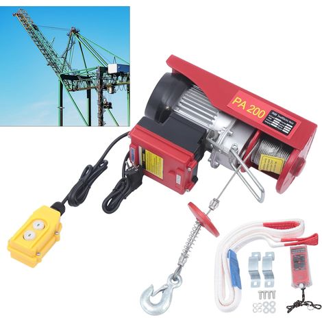 Elektrische Seilhebezug, Elektrischer Hebezug 510w, Seilwinde Elektrisch 220v, Elektrischer Lastkran mit Kabelloser Fernsteuerung, Elektrische Motorwinde Aufzug, Seilhebezug Elektrische Seilwi