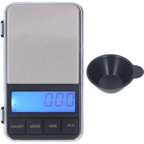 Balance de poche numérique, 500 g x 0,01 g, écran LCD rétroéclairé bleu, fonction tare à zéro, balance de haute précision pour peser de petits objets. (1/5)