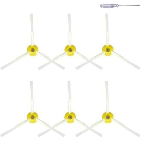 PA Kit Pièces Rechange Brosse Latérale Compatible Roomba 600 700 800 900 Séries 6 Brosses Nettoyage Aspirateur Robot (1/4)