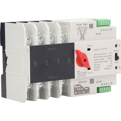 Automatischer Dual-Power-Umschalter 4P Schnellumschaltung PC AC 400V 63A für Haushalt und Fabrik (1/5)