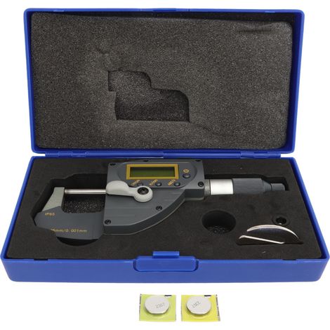 Micromètre numérique 0–25 mm, résolution 0,001 mm, étanche IP65, avec sortie RS232-SPC (1/5)