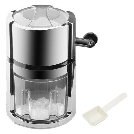 Broyeur à glace manuel en acier inoxydable - Broyeur à glace portable avec pelle à glace - Broyeur à glace pour smoothies, cocktails - Conserve la fraîcheur (1/5)