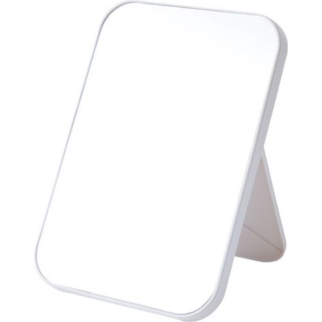 Miroir De Maquillage - Rectangulaire Pliable Avec Pied Réglable - Pour Bureau Salle De Bain Ou Voyage - 1 Pièce (1/5)