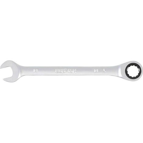 Clé Mixte à Cliquet 14 mm - Acier, Ergonomique et Pratique - Zones Difficiles - D-Work (1/5)