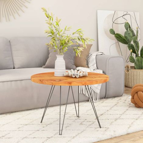 Dessus de table Dessus de bureau Plateau de table Ø90x2,5 cm rond bois massif d'acacia