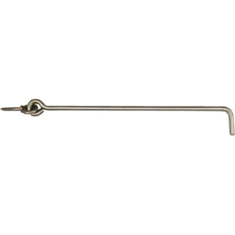 Torbel – Crochet crémaillère inox 316L 8mm – Longueur 190mm – Finition brossée – Résistance à la corrosion pour volet
