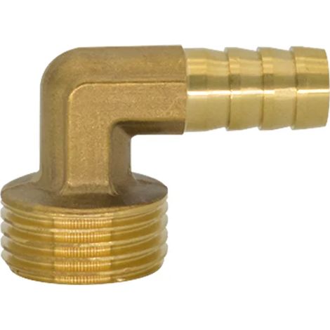 Raccord coudé YQBS en laiton avec embout cannelé mâle/femelle (noir, diamètre extérieur du tuyau : 12 mm). Adaptateur de joint/coupleur. (1/5)