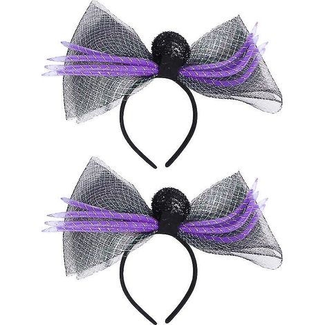 Lot de 2 serre-têtes à nœud papillon pour décorations d'Halloween