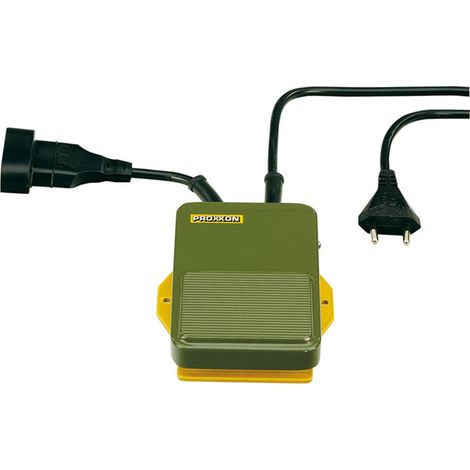 Proxxon – Interrupteur au pied FS – Boîtier en nylon renforcé de fibres de verre – Câble de 250 cm pour réseau 230 V – Pour appareils jusqu'à 500 W