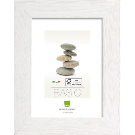 BUBOLA & NAIBO - CORNICE SANDRA IN LEGNO SERIE TRENDY COLORE BIANCO 40 X 50 CM. 6110 01 17 (1/2)