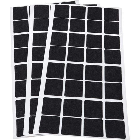 Adsamm® / 96 x feltrini autoadesivi ultrasottili/Nero / 25x25 mm/Quadrato/piedini per mobili in feltro extra fine da 1.5 mm di spessore/pad protettivi per arredi (1/3)