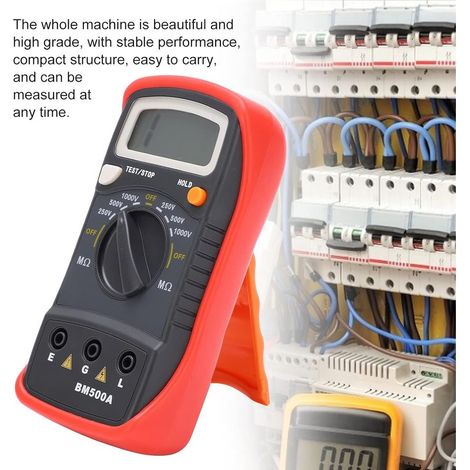 Multimètre numérique BM500A 1000 V, testeur de résistance LCD, mesureur numérique de résistance d'isolement, mégohmmètre, testeur électrique (1/4)