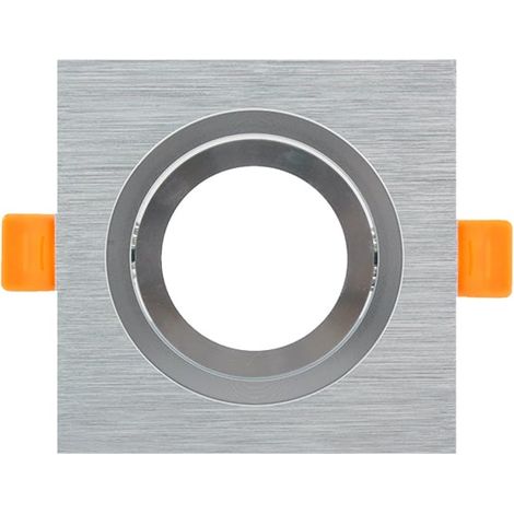 IluminaShop - Aro Basculante Cuadrado Niquel para GU10/MR16