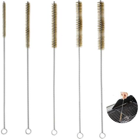 Brosses à Tubes en Laiton,Brosses à Bouteilles,Brosses Métalliques pour Le Nettoyage,Nettoyeur de Tuyaux Métalliques,Brosse de Nettoyage Réutilisable,Lot de 5 Pièces,pour Nettoyer Tuyaux,Cylindres (1/5)