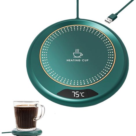 CCYKXA Adjustable Coffee Cup Warmer with 3 Temperature Settings, Portable, USB Powered - 8-Hour Auto Shut-Off - Smart Touch Control - USB Coffee Warmer for Office, Home (1/5)